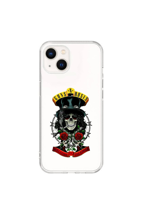 İphone 15 Uyumlu Şeffaf Kılıf Guns N' Roses Tasarımlı