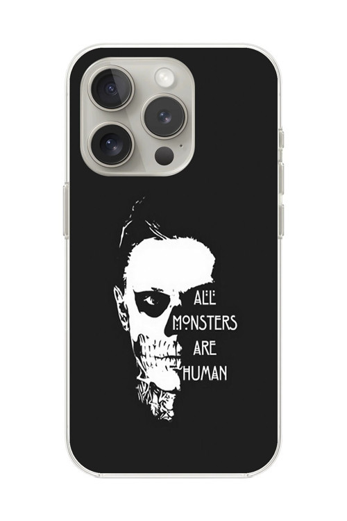 İphone 15 Pro Max Uyumlu Şeffaf Kılıf American Horror Story Tasarımlı