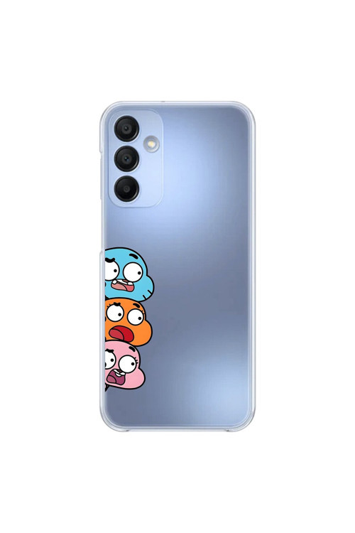Samsung Galaxy A15 Uyumlu Şeffaf Kılıf Cartoon 6 Tasarımlı
