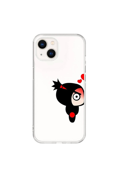 İphone 15 Plus Uyumlu Şeffaf Kılıf Couple Pucca 1 Tasarımlı