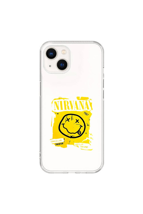 İphone 15 Uyumlu Şeffaf Kılıf Nirvana Tasarımlı