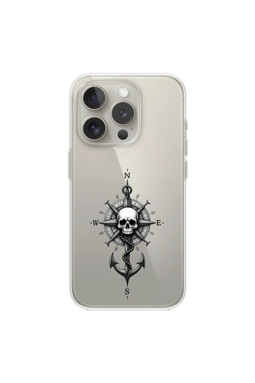 İphone 15 Pro Uyumlu Şeffaf Kılıf Pirate 5 Tasarımlı