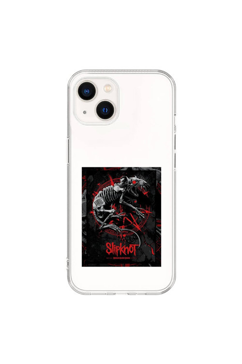 İphone 15 Uyumlu Şeffaf Kılıf Slipknot Tasarımlı