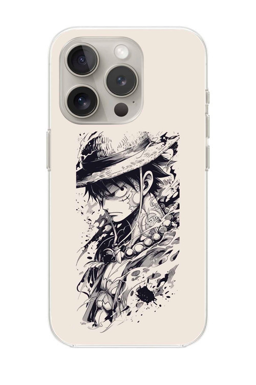 İphone 15 Pro Uyumlu Şeffaf Kılıf One Piece Tasarımlı 1