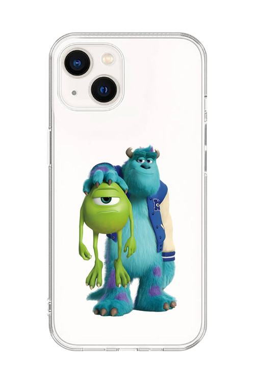 İphone 15 Plus Uyumlu Şeffaf Kılıf Cartoon Sevimli Canavarlar 15 Tasarımlı