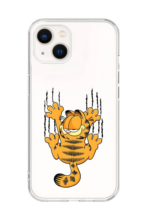 İphone 15 Plus Uyumlu Şeffaf Kılıf Cartoon Garfield 4 Tasarımlı
