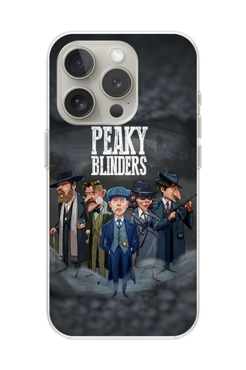İphone 15 Pro Uyumlu Şeffaf Kılıf Peaky Blinders Tasarımlı