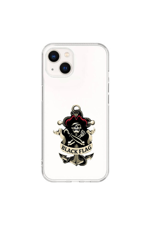 İphone 15 Uyumlu Şeffaf Kılıf Pirate 4 Tasarımlı