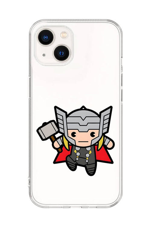 İphone 15 Plus Uyumlu Şeffaf Kılıf Chibi Thor 5 Tasarımlı