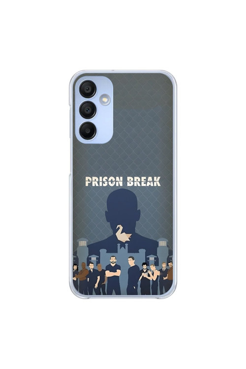 Samsung Galaxy A15 Uyumlu Şeffaf Kılıf Prison Break Tasarımlı