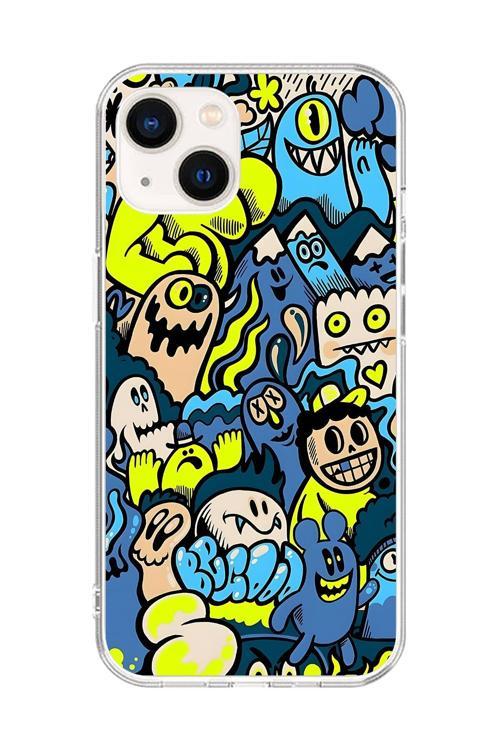 İphone 14 Uyumlu Şeffaf Kılıf Graffiti 11 Tasarımlı