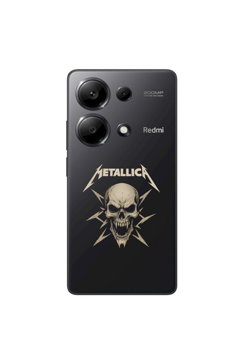 Xiaomi Redmi Note 13 Pro Uyumlu Şeffaf Kılıf Metallica Tasarımlı