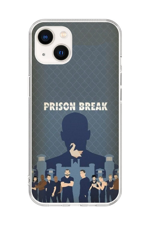 İphone 14 Plus Uyumlu Şeffaf Kılıf Prison Break Tasarımlı