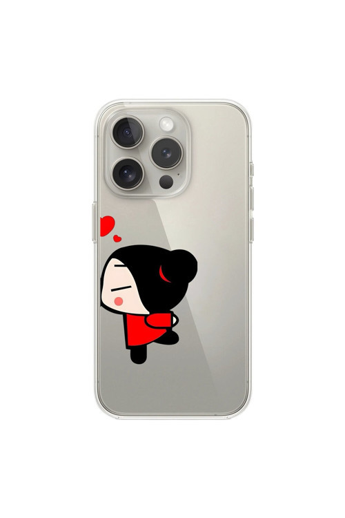 İphone 15 Pro Uyumlu Şeffaf Kılıf Couple Garry 2 Tasarımlı