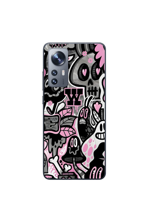 Xiaomi Mi 12 Uyumlu Şeffaf Kılıf Graffiti 10 Tasarımlı