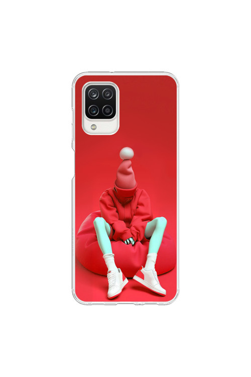 Samsung Galaxy A12 Uyumlu Şeffaf Kılıf No Face 7 Tasarımlı