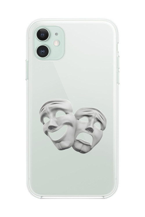 İphone 11 Uyumlu Şeffaf Kılıf Estetik Yüz 7 Tasarımlı