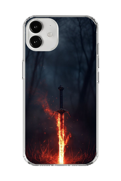 İphone 12 Uyumlu Şeffaf Kılıf Kılıç Tasarımlı