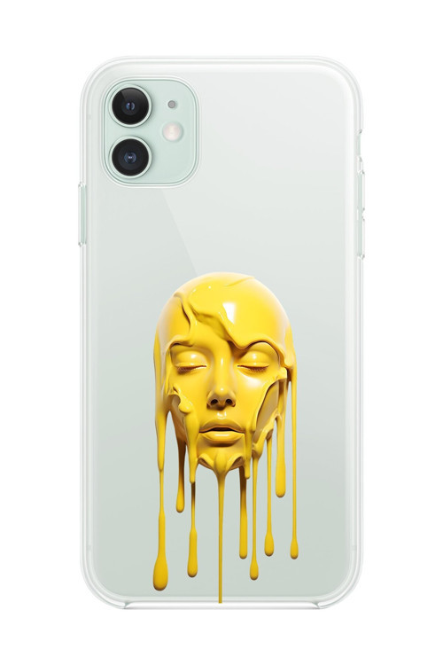 İphone 11 Uyumlu Şeffaf Kılıf Estetik Yüz 6 Tasarımlı