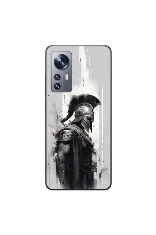 Xiaomi Mi 12 Uyumlu Şeffaf Kılıf Spartan 2 Tasarımlı