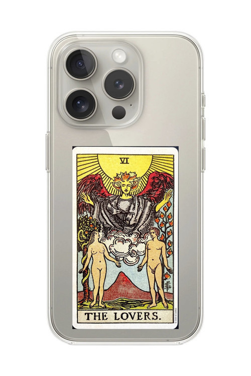 İphone 15 Pro Uyumlu Şeffaf Kılıf The Lovers Tasarımlı