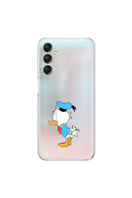 Samsung Galaxy A14 Uyumlu Şeffaf Kılıf Couple Ördek 2 Tasarımlı