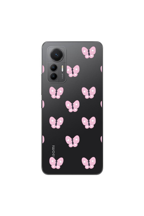 Xiaomi Mi 12 Lite Uyumlu Şeffaf Kılıf Kelebek 1 Tasarımlı