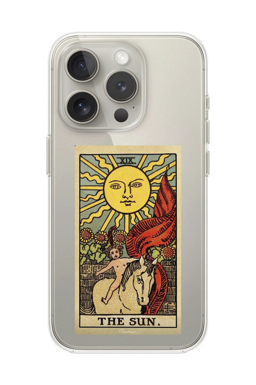 İphone 15 Pro Uyumlu Şeffaf Kılıf The Sun Tasarımlı