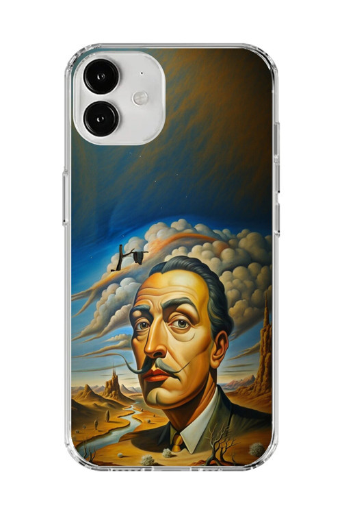 İphone 12 Mini Uyumlu Şeffaf Kılıf Salvador Dali Tasarımlı