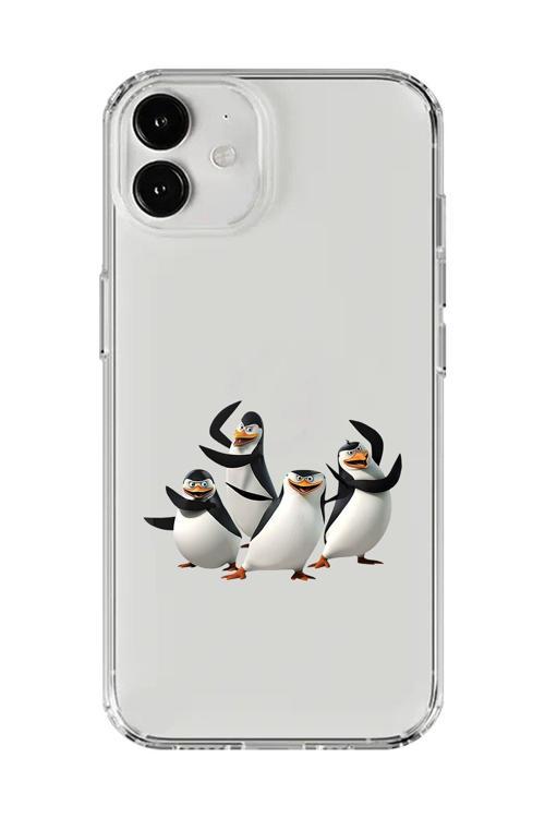 İphone 12 Mini Uyumlu Şeffaf Kılıf Cartoon Madagaskar Penguenleri 8 Tasarımlı
