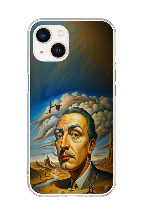 İphone 15 Uyumlu Şeffaf Kılıf Salvador Dali Tasarımlı