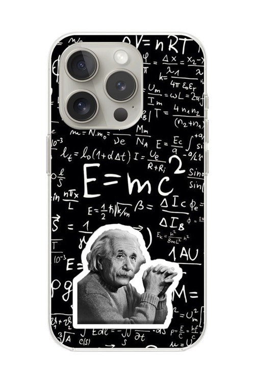 İphone 11 Pro Uyumlu Şeffaf Kılıf Albert Einstein Tasarımlı