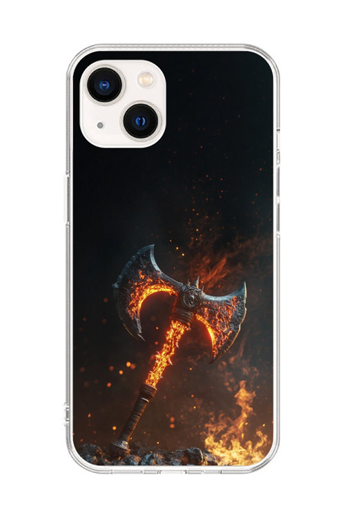 İphone 15 Uyumlu Şeffaf Kılıf Balta Tasarımlı