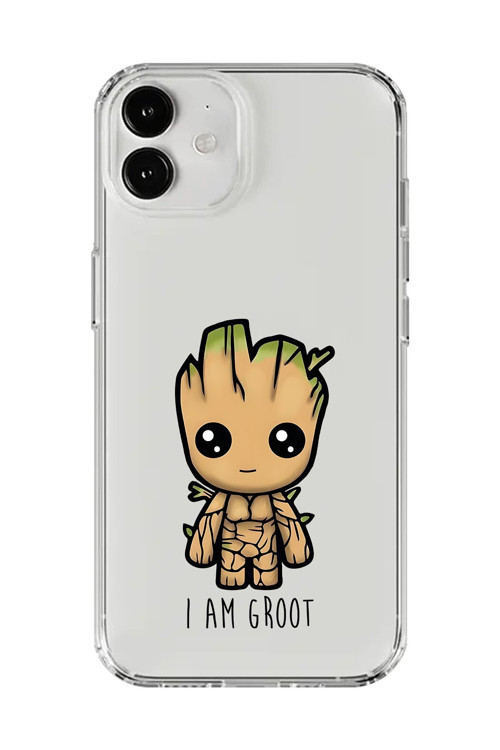 İphone 12 Mini Uyumlu Şeffaf Kılıf Chibi Babygroot 1 Tasarımlı