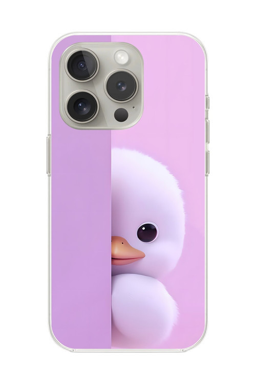 İphone 11 Pro Max Uyumlu Şeffaf Kılıf 3 Peluş Ördek Tasarımlı