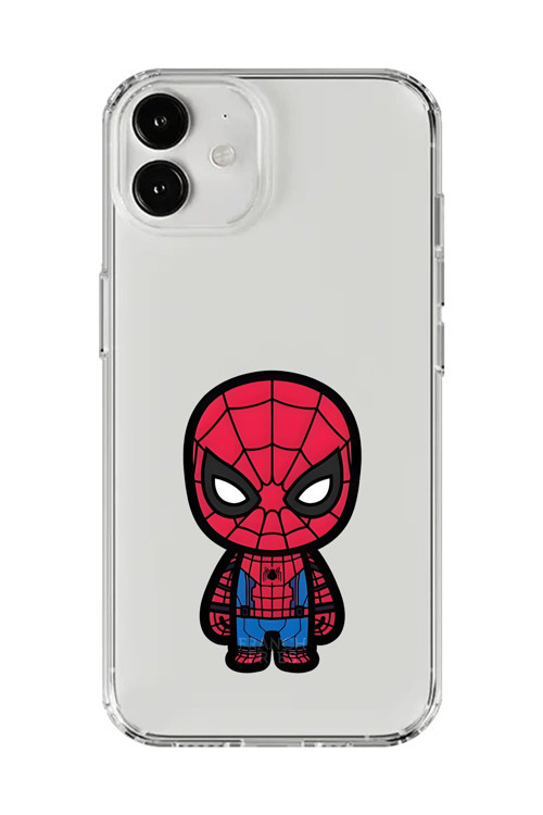 İphone 12 Mini Uyumlu Şeffaf Kılıf Chibi Spider-Man 7 Tasarımlı