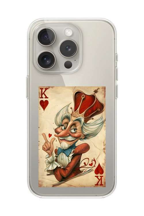 İphone 11 Pro Max Uyumlu Şeffaf Kılıf Kartlar King 4 Tasarımlı