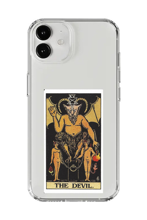 İphone 12 Mini Uyumlu Şeffaf Kılıf The Devil Tasarımlı