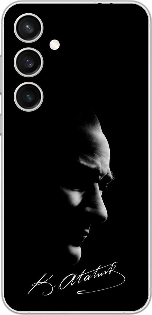 Samsung Galaxy S23+ Uyumlu Şeffaf Kılıf Atatürk 1 Tasarımlı
