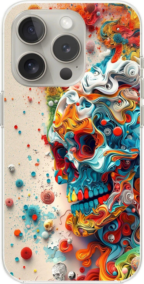İphone 16 Pro Uyumlu Şeffaf Kılıf Graffiti 5 Tasarımlı