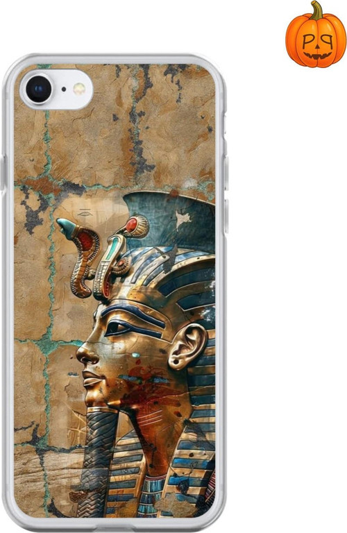 İphone 6 Uyumlu Şeffaf Kılıf Antik Mısır 6 Tasarımlı