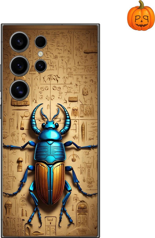 Samsung Galaxy S24 Ultra Uyumlu Şeffaf Kılıf Antik Mısır 3 Tasarımlı