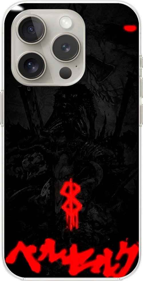 İphone 14 Pro Uyumlu Şeffaf Kılıf Berserk Tasarımlı 3