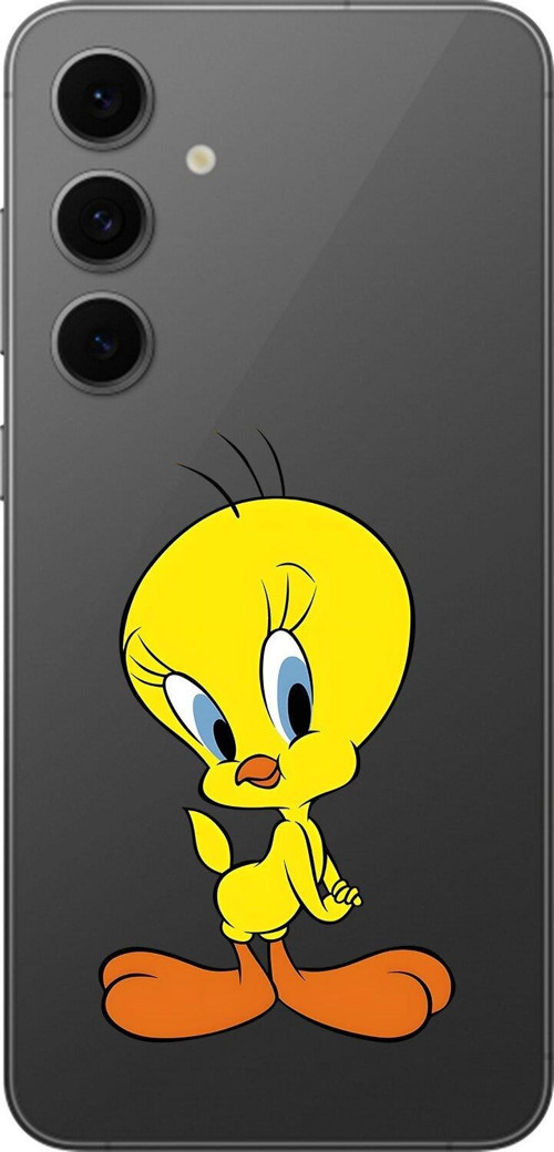 Galaxy S24 Fe Uyumlu Şeffaf Kılıf Cartoon Tweety 17 Tasarımlı