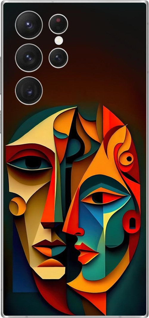 Samsung Galaxy S22 Ultra Uyumlu Şeffaf Kılıf Tablo 6 Tasarımlı
