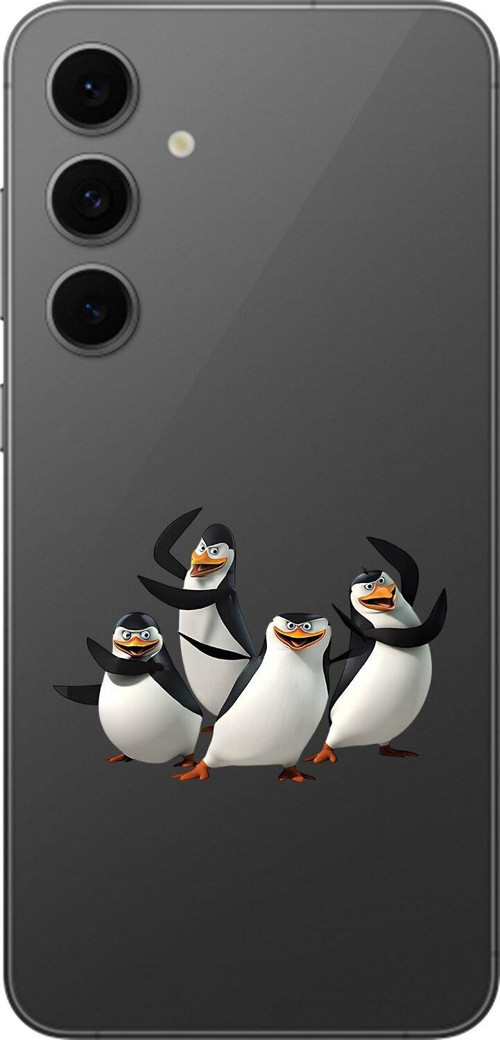 Galaxy S24 Fe Uyumlu Şeffaf Kılıf Cartoon Madagaskar P. 8 Tasarımlı