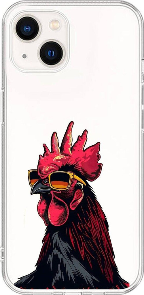 İphone 15 Uyumlu Şeffaf Kılıf Cool Horoz Tasarımlı