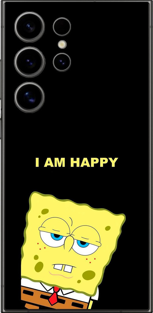 Samsung Galaxy S24 Ultra Uyumlu Şeffaf Kılıf Sponge Bob Tasarımlı 1