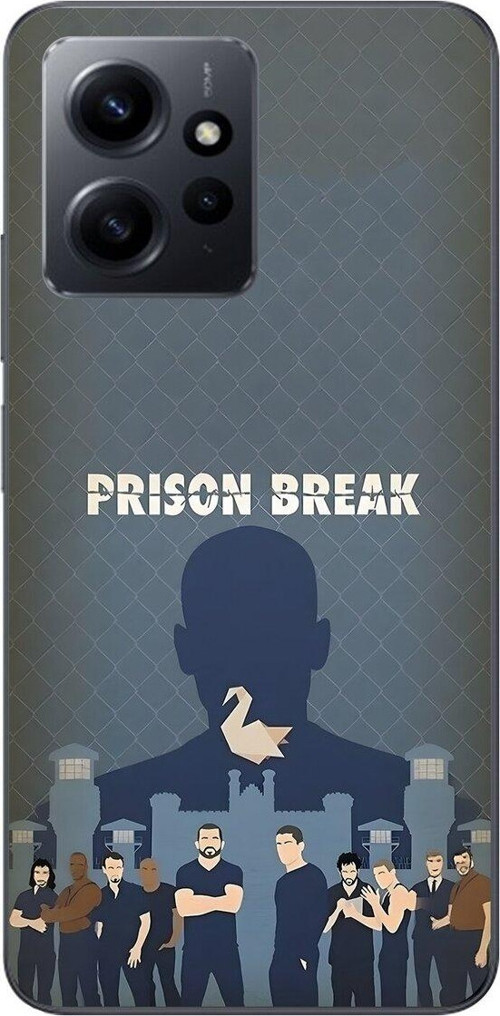 Xiaomi Redmi Note 12 Uyumlu Şeffaf Kılıf Prison Break Tasarımlı