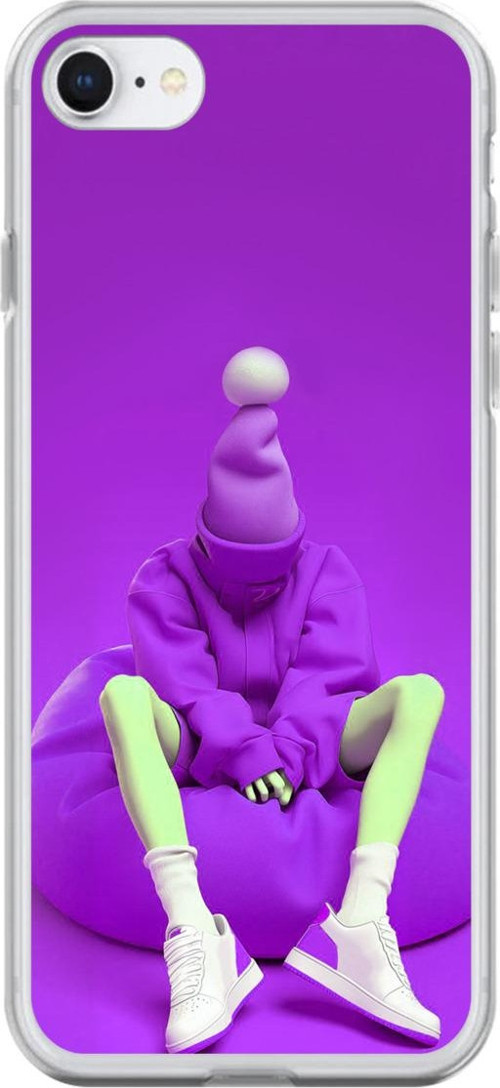 İphone 6S Plus Uyumlu Şeffaf Kılıf No Face 6 Tasarımlı